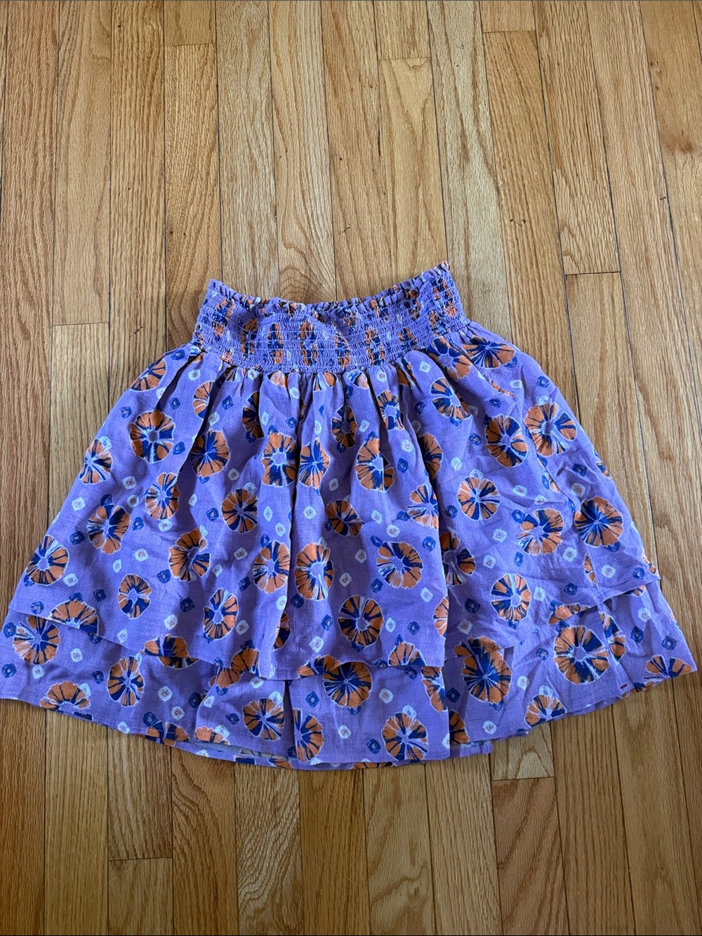 Xierna Purple Floral Tiered Skirt
